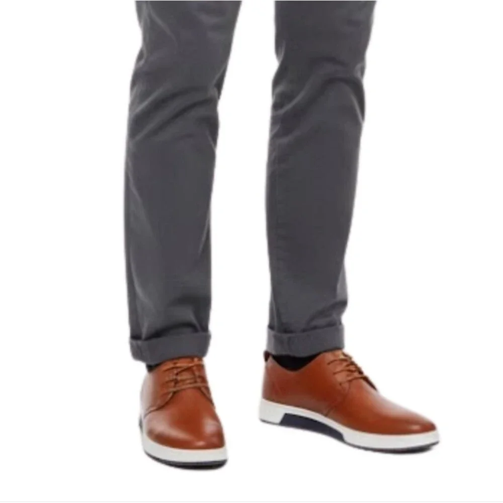 ZZHAP Men's Cognac Casual Oxford Shoes Sneakers, Sz 43 (US Men's 9.5)